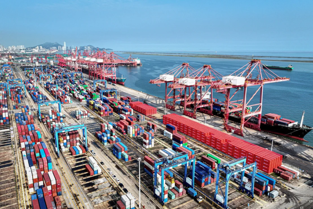 Port in Lianyungang, in eastern China's Jiangsu province